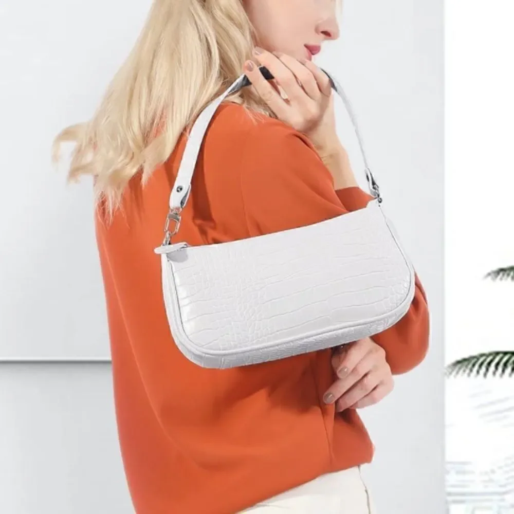Crocodile and Chain Shoulder Bag